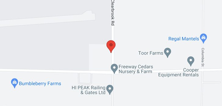 map of 889 CLEARBROOK ROAD